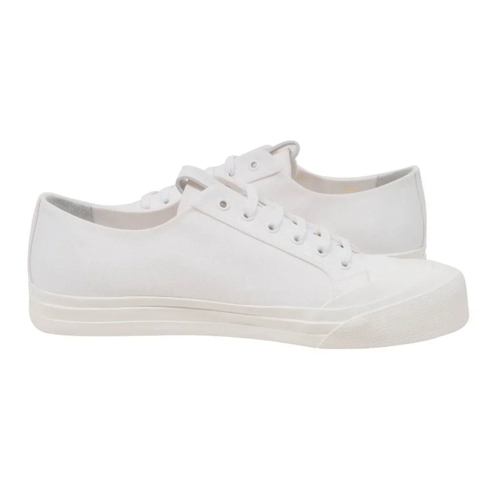Bottega Veneta Mens Speedster Sneakers 45 US12 White Canvas Low Top Trainers - Picture 5 of 9
